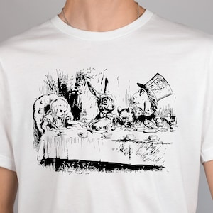 Vintage Unbirthday Party Shirt, Alice in Wonderland Shirt, Retro Alice Illustration Shirt, Alice in Wonderland Disney World, White Rabbit