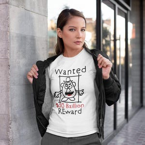 Camiseta de Toy Story, se busca recompensa de 50 mil millones de dólares, camiseta de Mr Potato Head, camiseta divertida para niños, Hollywood Studios, Andy Woody Buzz, camiseta de Toy Story imagen 3