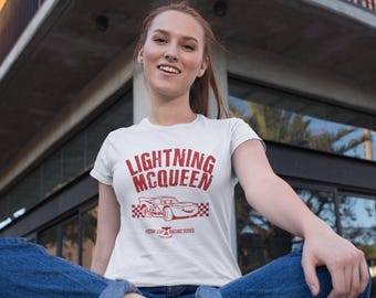 Retro Lightning Mcqueen Shirt, Disney Cars Shirt, Disney Pixar Shirt, Cars Land Shirt, Disney Race Car Shirts, Disney Racecar tee