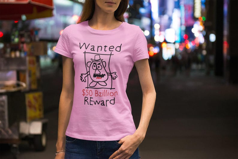 Camiseta de Toy Story, se busca recompensa de 50 mil millones de dólares, camiseta de Mr Potato Head, camiseta divertida para niños, Hollywood Studios, Andy Woody Buzz, camiseta de Toy Story imagen 6