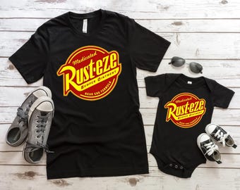 Rust-Eze Shirts, Lighting McQueen Shirt, Disney Shirt, Disney Cars Shirt, Disney Pixar Shirt, Cars Land Shirt, Disney Race Car Shirts