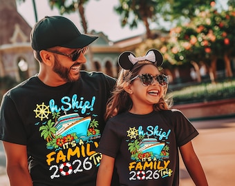 Oh Ship Family Cruise 2026 Shirt, Matching Cruise Squad Tee, Family Vacation 2026 T-Shirt, Group Cruise Gift, Tropical Cruise Outfit, Sea