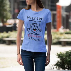 Camiseta de Toy Story, se busca recompensa de 50 mil millones de dólares, camiseta de Mr Potato Head, camiseta divertida para niños, Hollywood Studios, Andy Woody Buzz, camiseta de Toy Story imagen 2