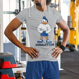Donald Duck Fitness Shirt, Disney Gym Tank Top, Disney Donald Duck T-Shirt, Funny Gym Shirt, Disney Fitness Outfit, Funny Disney Tank Top Bild 2