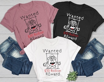 Toy Story Shirt, WANTED 50 Bzillion Reward, Mr Potato Head Tee, Funny Kids T-Shirt, Hollywood Studios, Andy Woody Buzz, Toy Story Tee