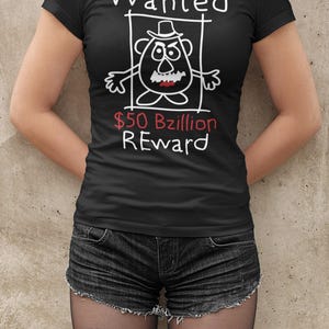 Camiseta de Toy Story, se busca recompensa de 50 mil millones de dólares, camiseta de Mr Potato Head, camiseta divertida para niños, Hollywood Studios, Andy Woody Buzz, camiseta de Toy Story imagen 7