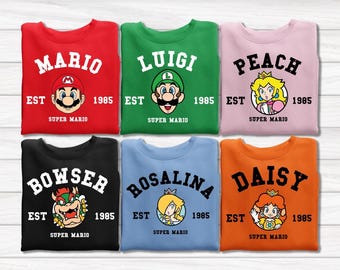 Super Mario Shirt, Super Mario Birthday Shirt, Super Mario Family Shirt, Mario & Friend  Tee, Mario Family Shirt, Mario Gift
