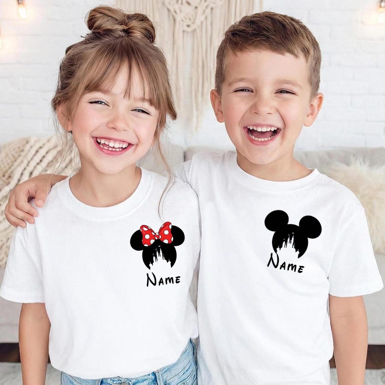 Custom Disney 2026 Shirt, Personalized Disneyland Paris Tee, Mickey Minnie Eiffel Tower Trip, Family Vacation T-Shirt, Kids Name Clothes image 8