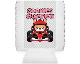 Formula 1 Shiba Inu Can Koozie | Motorsport F1 Neoprene Koozie Sleeve
