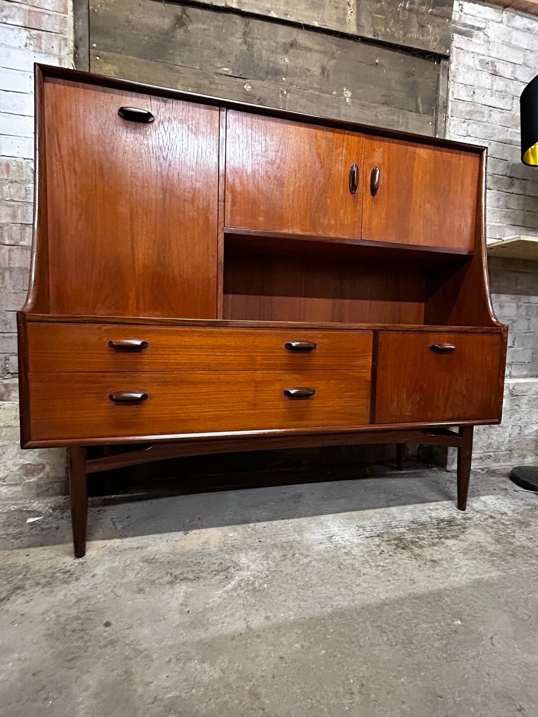 G Plan Mid Century Sideboard / Highboard / Tallboy Teak Etsy UK