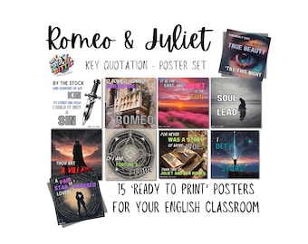 Romeo och Julia – viktiga citatposters