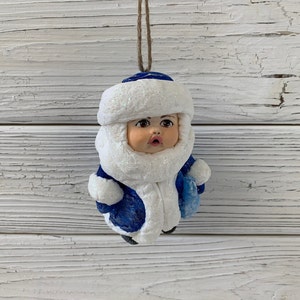 Handmade Spun Cotton Christmas Ornament
