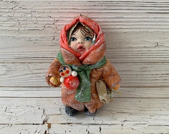 Handmade Spun Cotton Christmas Ornament