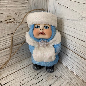 Handmade Spun Cotton Christmas Ornament