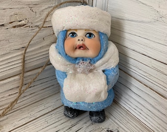 Handmade Spun Cotton Christmas Ornament