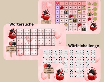 Februarwichtel - Sparchallenge - Sparspiele - Umschlagmethode