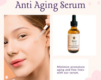 Anti-Aging Gesichtsserum 100% Bio, nicht gentechnikfrei, vegan und tierversuchsfrei