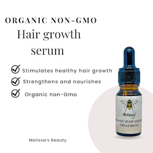 Organic Hair Growth Serum: Vegan, Non-GMO with Scalp Massager