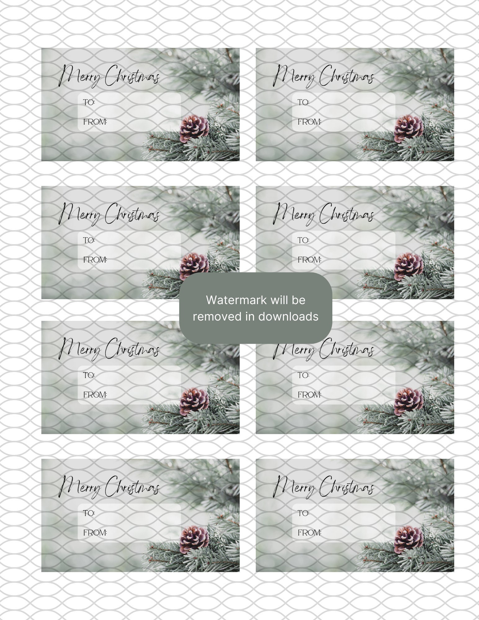 Christmas Tree Gift Tags Printable, Christmas Gift Tag Download ...