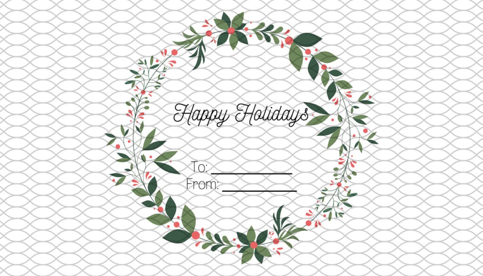 Christmas Wreath Gift Tags Printable Christmas Gift Tag - Etsy