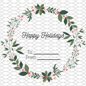 Christmas Wreath Gift Tags Printable, Christmas Gift Tag Download ...