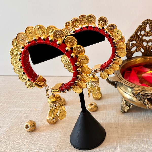 Maharani Bangles|Unique design|Mehendi Favor|Haldi|Gifts for Her|Bride|Bridesmaid|Coin Bangle|Sangeet|Durga Puja|Wedding|Bracelet|Kada
