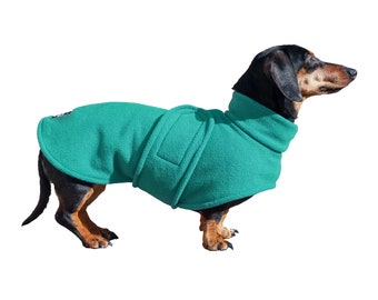 Dachshund polar fleece coat - Warm Dachshund coat - Dachshund clothing