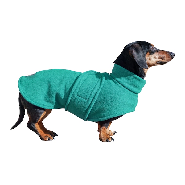 Dachshund polar fleece coat - Warm Dachshund coat - Dachshund clothing