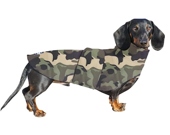 Dachshund coat - Dachshund dog jacket - Raincoat - Waterproof dog coat