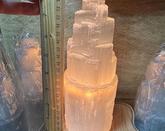 Large selenite lamp, selenite light