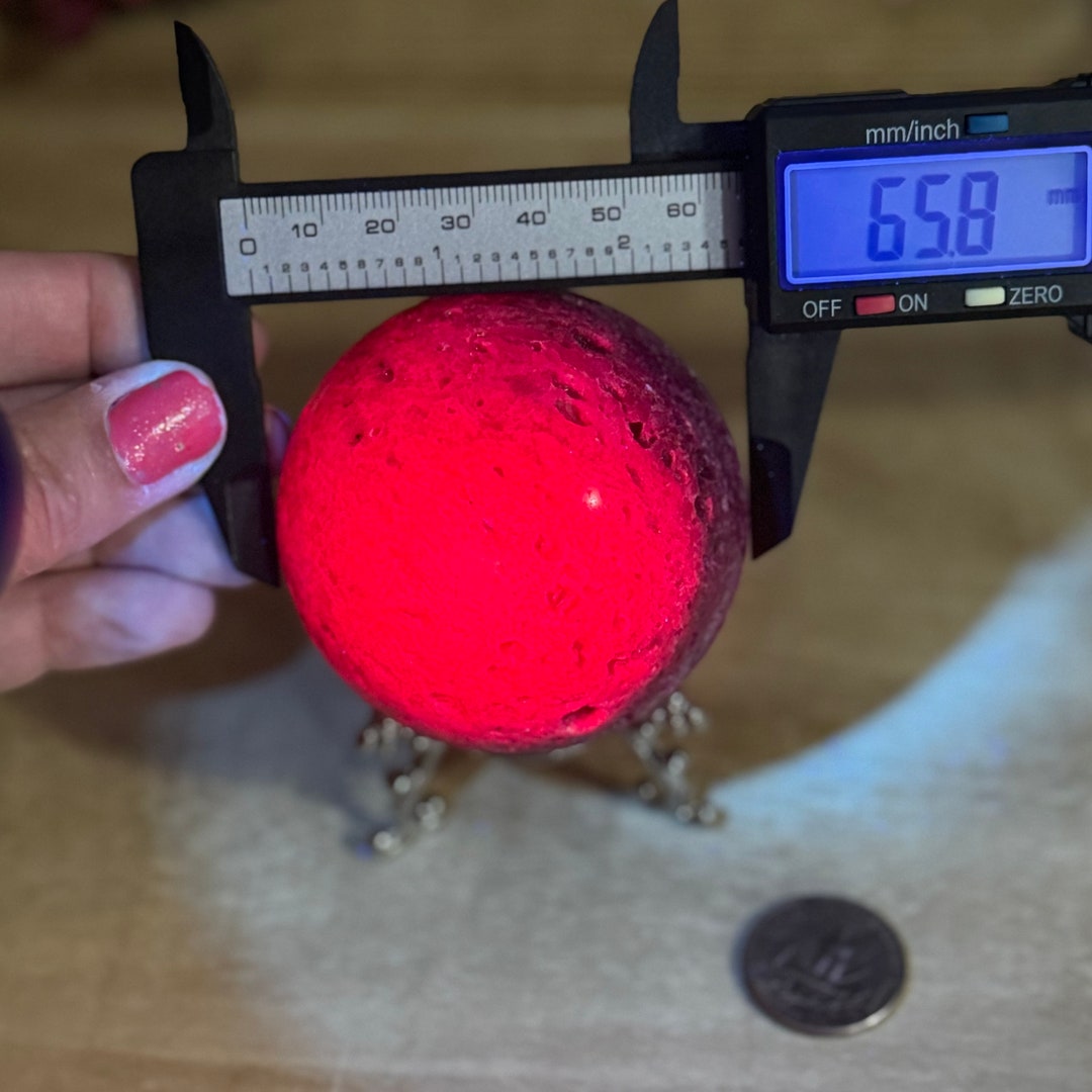 268g Honeycomb Ruby Crystal Sphere