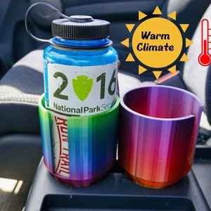Nalgene Cup Holder Adapter | Nalgene Water Bottle (32 - 49oz) | Hydro Flask Mug (12oz) | Car Cup Holder Upgrade | Warm Climate