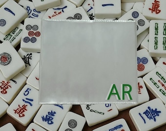 Mahjong Card Sleeve Personalized | Fits Large NMJL Cards | Custom Mahjong Card Protector Gift 2025 | Personalized Card Holder
