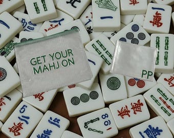 Mahjong Gift Personalized Set | Card Case + Accessory Carrying Case