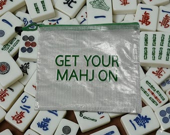Mahjong Carrying Case Personalized | Travel Organizer Gift | Wet Bag | Cosmetic Case | Toiletry Bag | Makeup Case