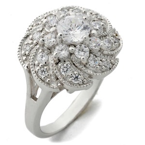 Norma Shearer Replica CZ Silver Ring