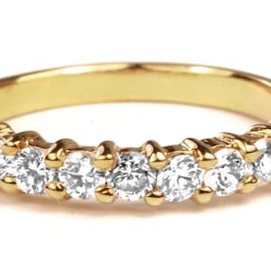 Joan Fontaine Replica CZ Gold or Silver Wedding Band Ring