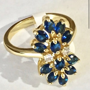 Marilyn Monroe Replica Sapphire CZ gold ring