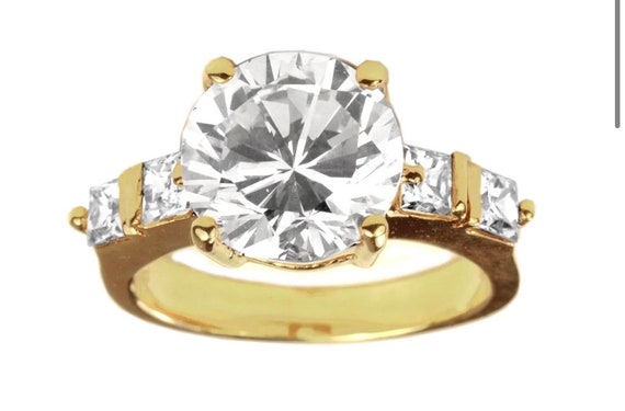 Bette Davis Replica Gold or Silver CZ Engagement Ring Australia