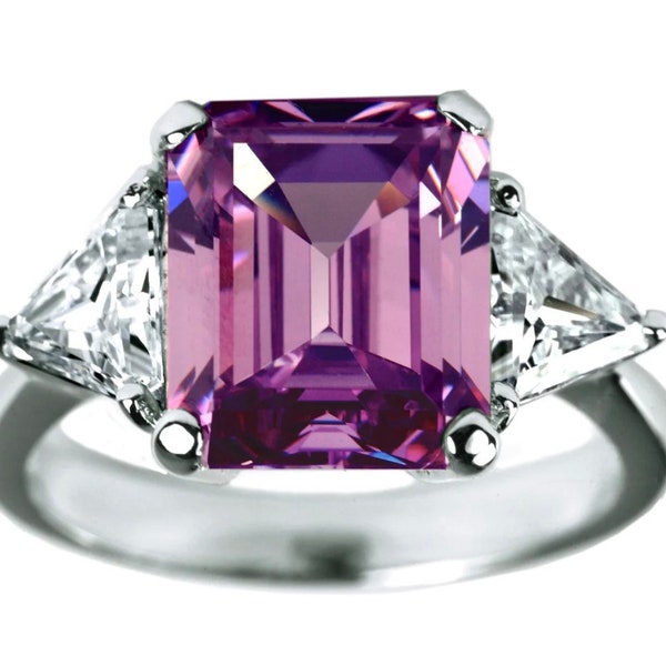 Lana Turner Replica Amethyst CZ Silver Ring