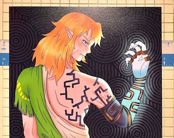 The Legend of Zelda Link Tears of the Kingdom-kunstafdruk