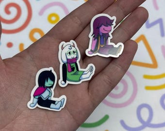 Deltarune Tiny Heroes | Kris, Susie and Ralsie Stickers