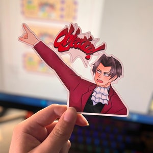 Miles Edgeworth Objection Sticker