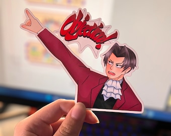 Miles Edgeworth Objection Sticker