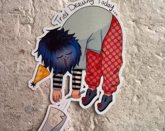 Tried Drawing Today Sticker