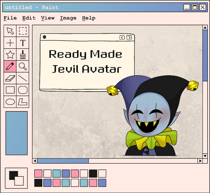 Chibi Jevil PNG Avatar | Deltarune - Etsy