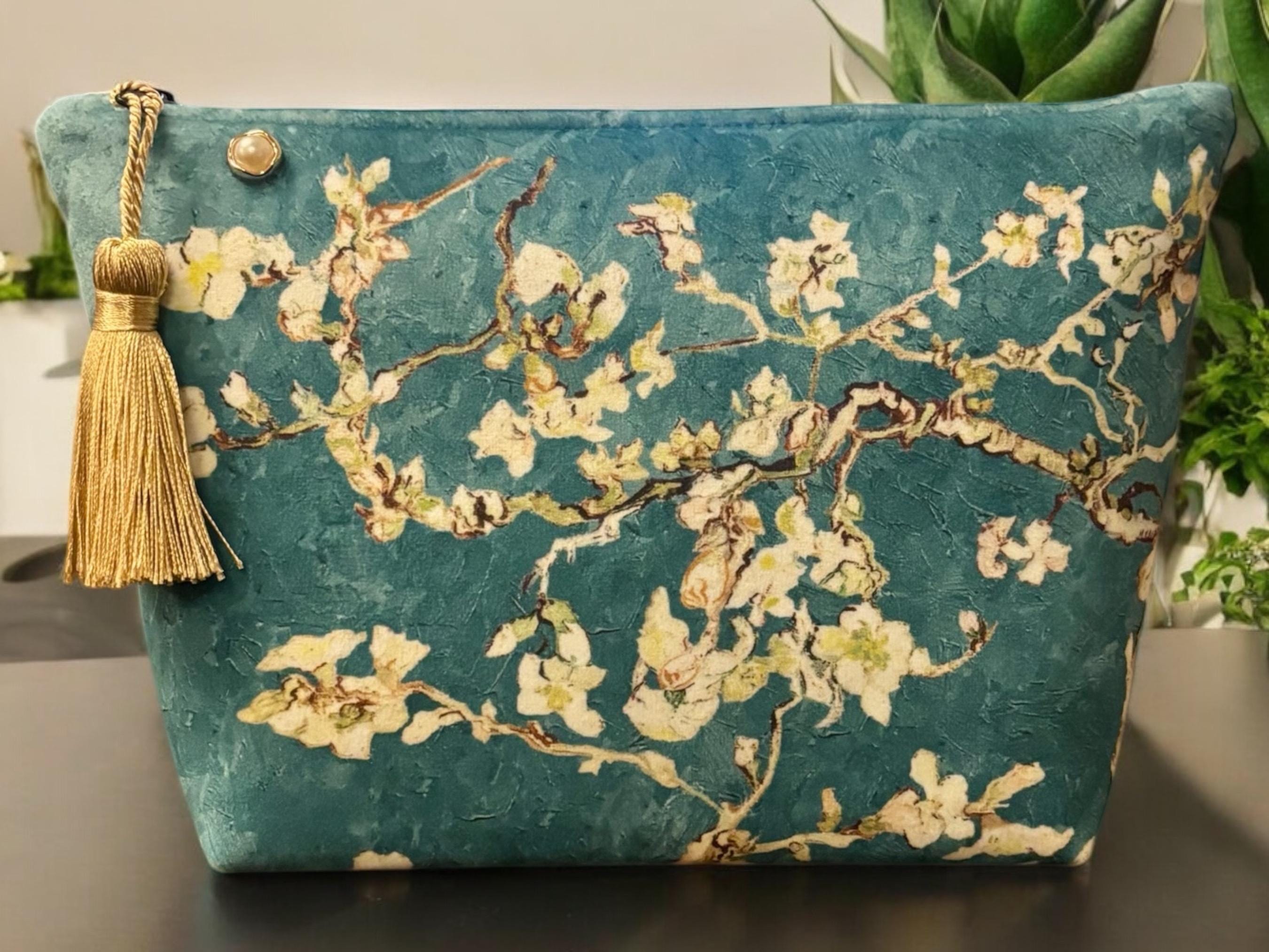 Van Gogh Mandelblüten Make-up-Tasche – 26x11,5x12,5 Cm, Wasserdichter 3D-Druck, Mit Griff
