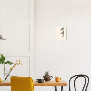 Windgong en Morning Glory print, Japanse Sumi-e stijl Japandi muurdecoratie afbeelding 5