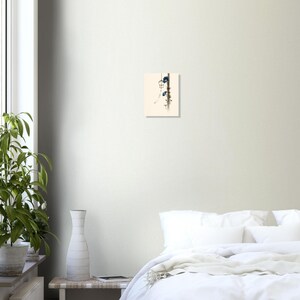 Windgong en Morning Glory print, Japanse Sumi-e stijl Japandi muurdecoratie afbeelding 6