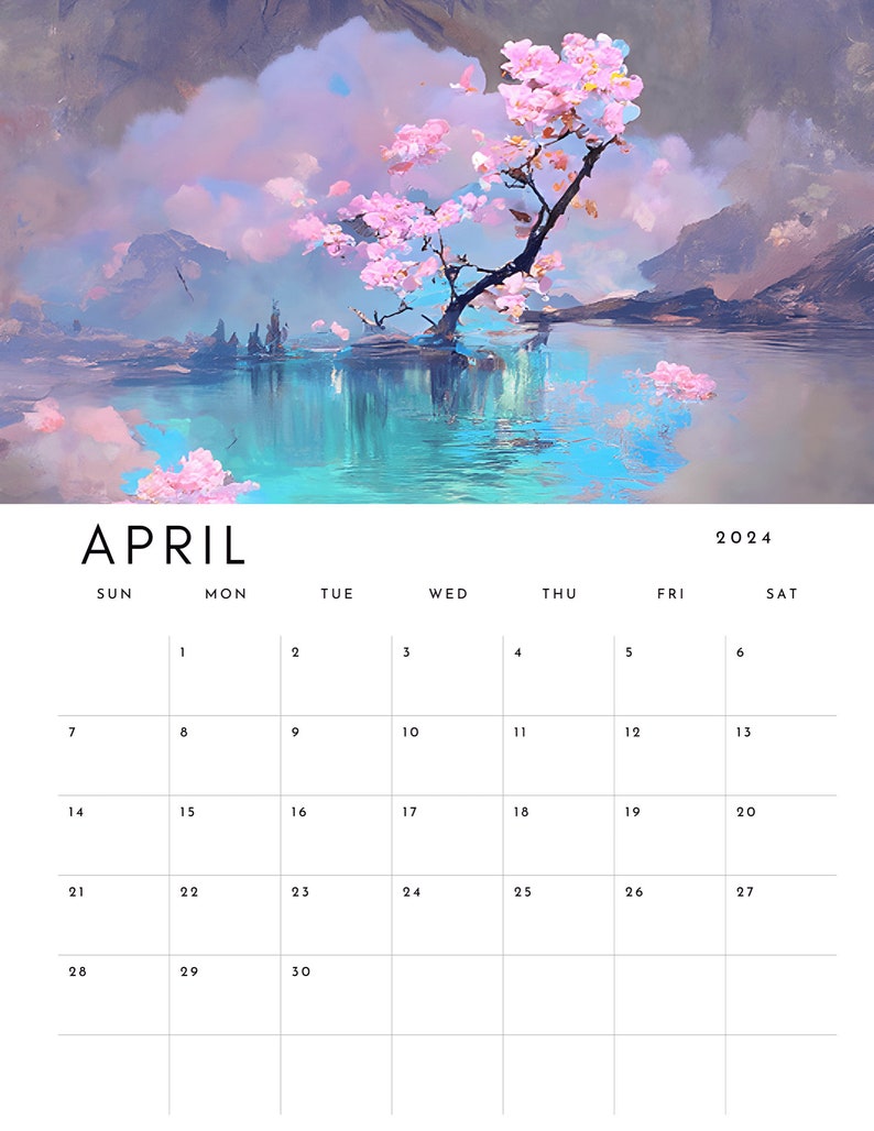 Japanese Sakura 2025 Calendar us/canada Etsy